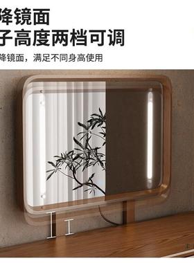 实木梳妆台卧QHY室现代简约小户2型新化妆桌胡式桃色025新款中化