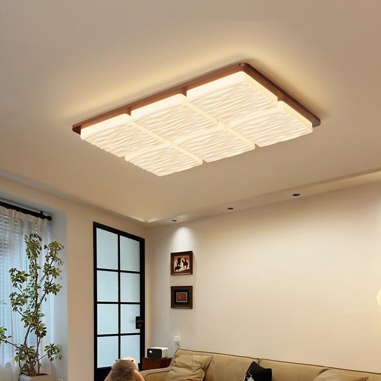 ld客厅灯中形古风吸顶灯e长方大厅主复古实木卧室书房灯方格XD791