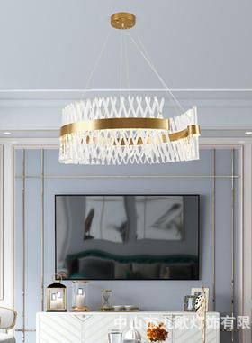 轻奢代水客晶吊灯现代卧简约餐厅厅灯具别墅后现室楼86015梯间网