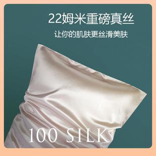 ?22姆米双桑面丝绸眠睡枕头套48 7cm100蚕丝单人真4丝枕F$p$%pd$