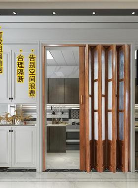 室内门门铝合金折叠门移隔KQZ断厕所卫生间隐门厨房推拉门免打孔