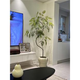 海虹景品密叶猴耳环仿大真绿HAIH0392植树盆高端室内客厅仿生假型