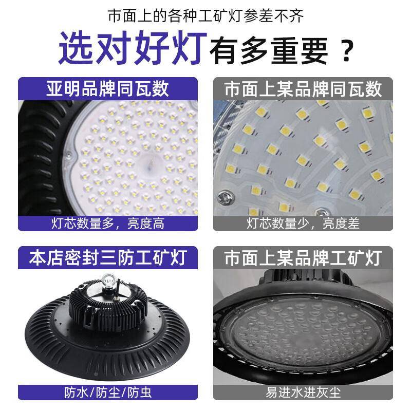 亚灯明之led光工矿灯厂房灯体育F馆仓库UO飞ZEZ碟庭院车间照明吊