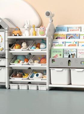 玩儿具收纳置物架宝宝架43215分类整理架层童书架二合一多稳固柜