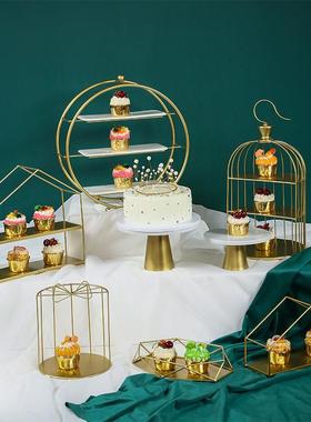 甜品台摆件展架婚点庆36306甜示点冷餐茶蛋歇糕架子摆台下午茶心架摆台