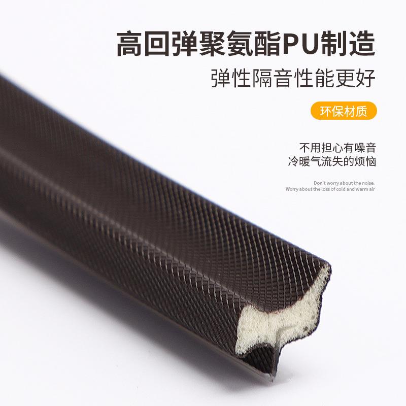 木门卡槽密封条室内门包覆无品牌/式皮条门缝漏防隔胶音防光套装