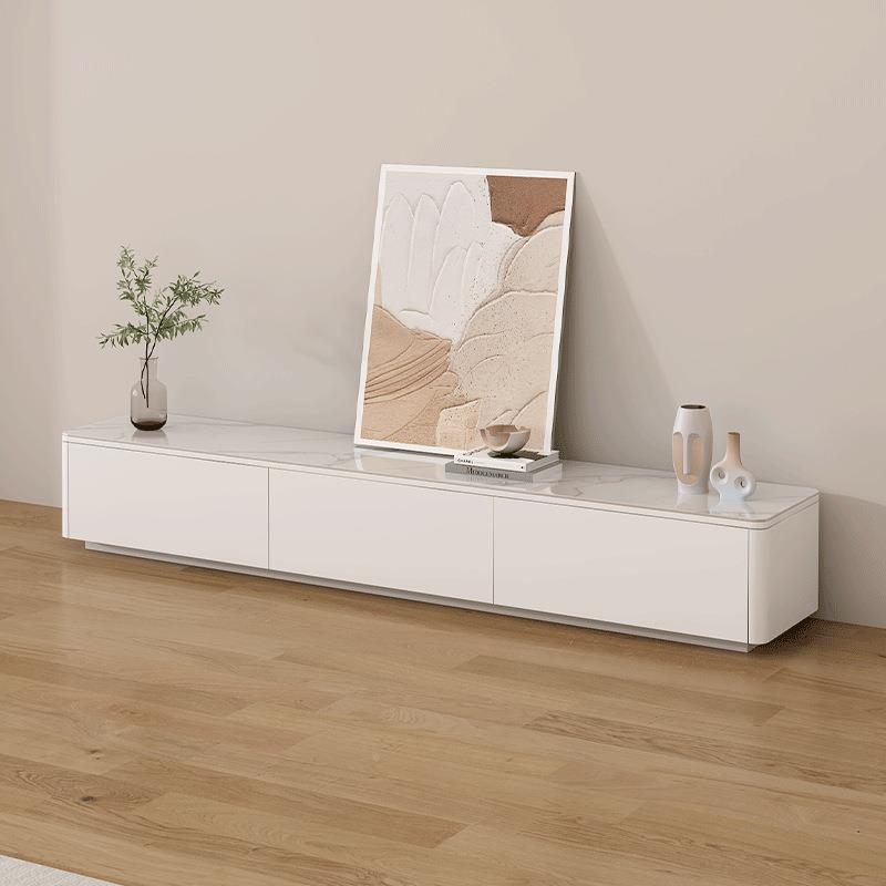 代简约现客厅F977598S家用小落户型角地圆白色实木茶几新品岩板电