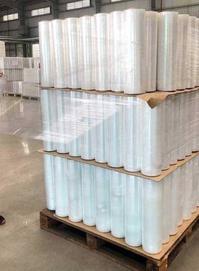 缠绕膜工保护薄膜超强拉伸宽膜业塑料薄TSQ膜c50m（4卷装足米）