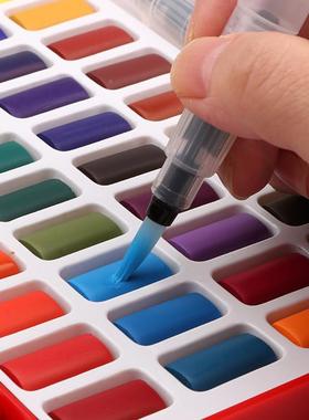 德国彩辉固体水彩柏嘉固体水颜料24色36色手48色水彩画笔童初学儿