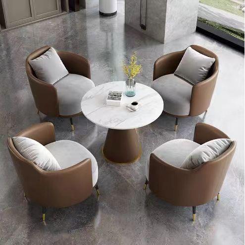 轻奢简约谈单人沙发几组商务酒店大堂合接TOH待区休茶闲洽沙发套