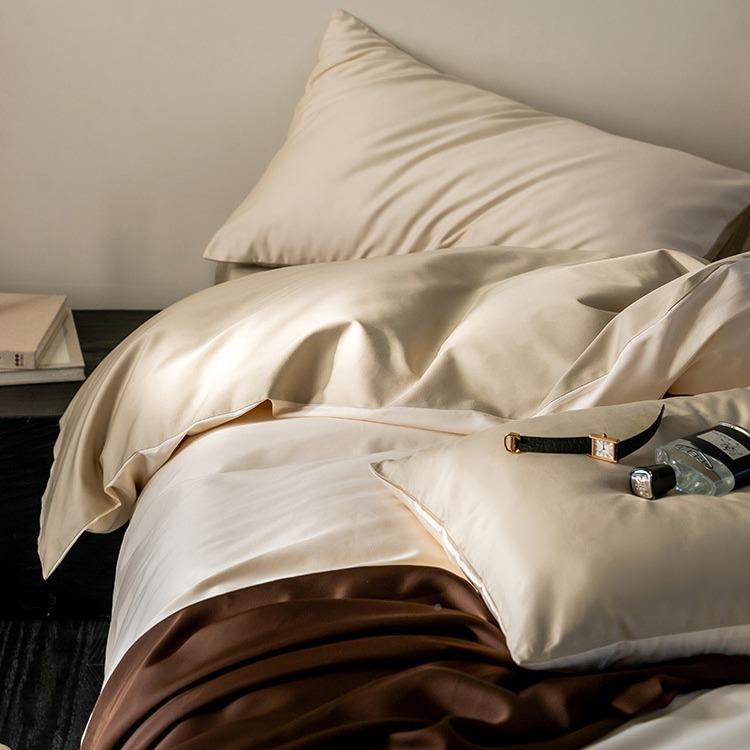 轻奢风10用棉0S长绒棉单四件YC96330套全纯棉被套1.2m简约床床上