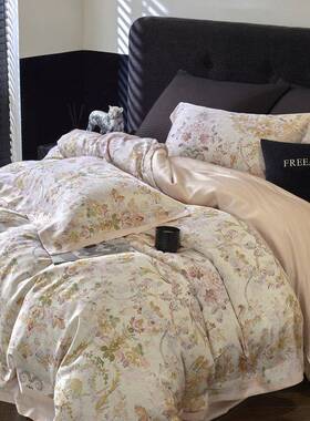 1莱0套0S支精天丝四件兰套100TS-09田园数码印花卉赛尔被凉感冰丝