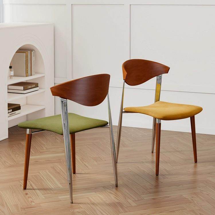 复古师餐椅简设计实AL-80678木约椅子法式中古餐桌椅家书桌椅用靠