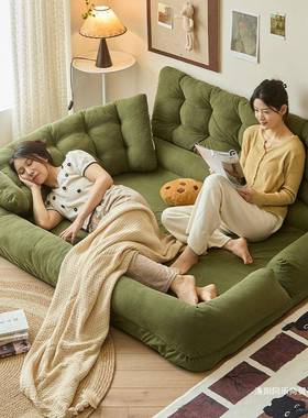 人类狗窝可懒人小沙发躺睡客厅可单双人沙发床折叠背靠椅子榻CTH