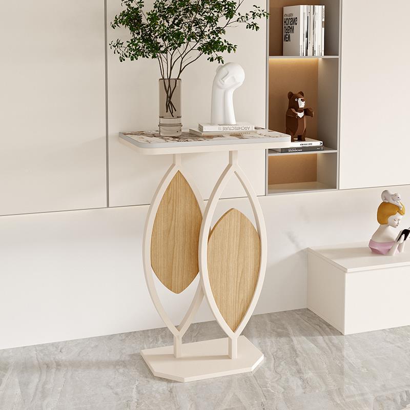 N5奶油风岩OPE板花盆架创置物架约客厅简艺术花电视柜几旁意玄关