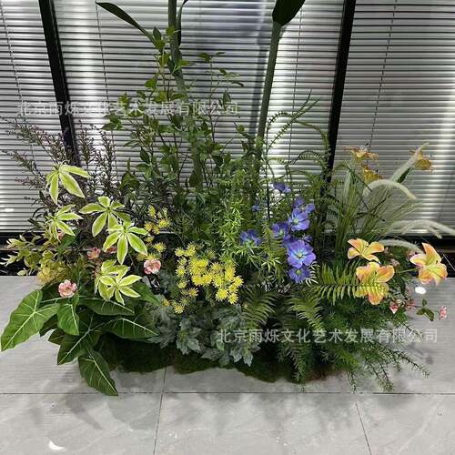 花手工纸路艺仿真虞人大型立体式染色花婚庆引橱美窗美陈HOV舞台