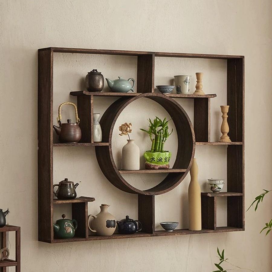 PDD10276实木博古架置家用多层物玄架关展示架办室公书架茶桌架博