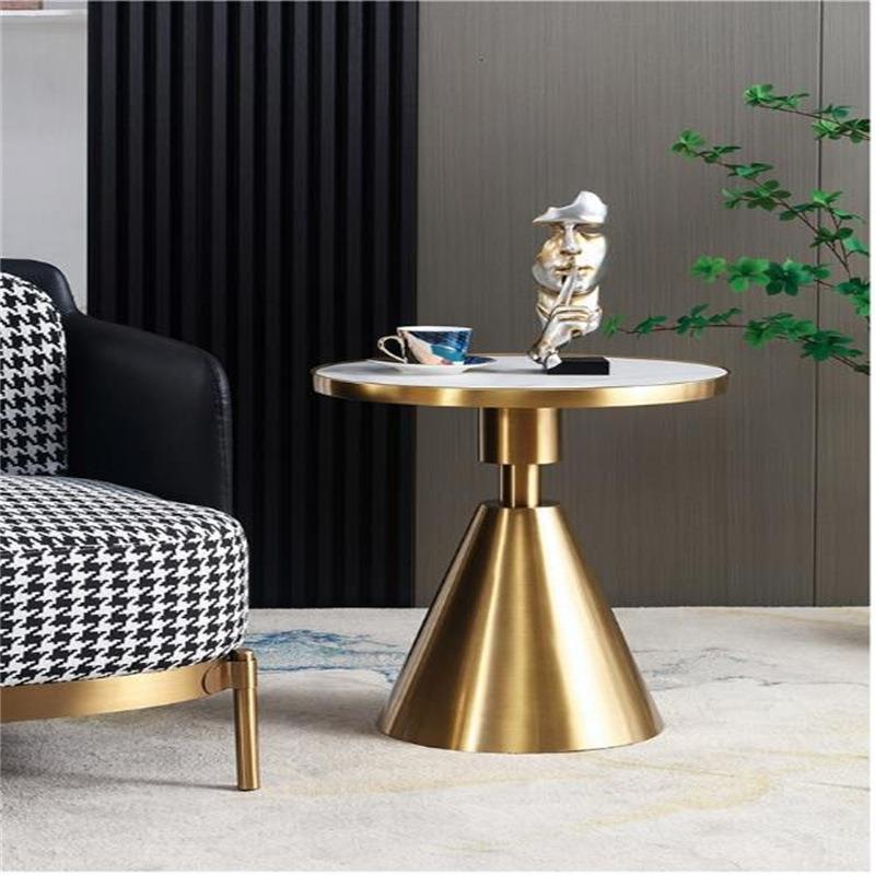 圆意式轻奢岩板茶几简约用M-8023现代客沙发茶几边柜床头柜小厅桌