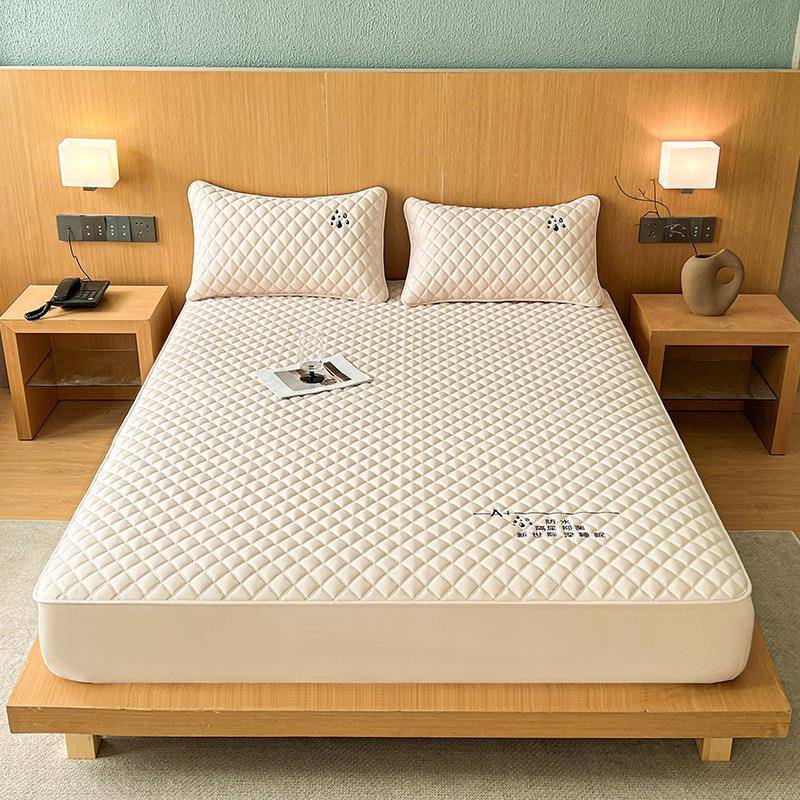202深5绣新款全眠系列防水隔脏刺夹棉床笠WQD包裹柔软舒适床垫保