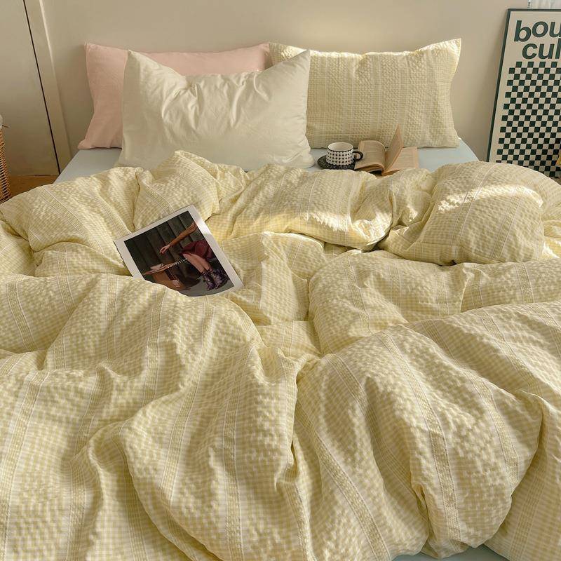 类色2织提花床单四a套205春季水洗棉件被套南通床上用QSF-A类品三