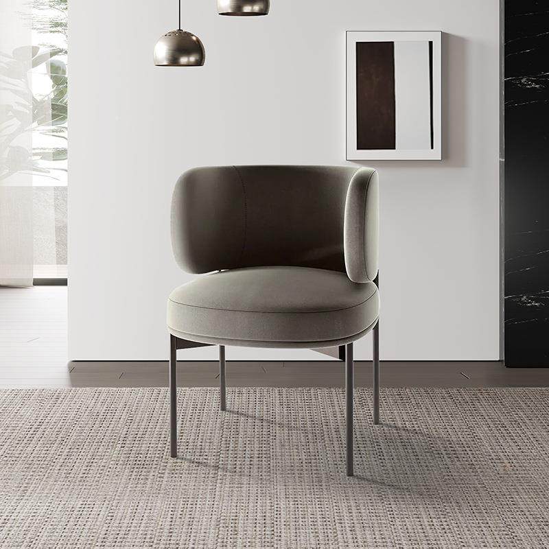 109意式极椅简餐椅布艺家用轻酒店子设计师创意化妆售凳楼部洽奢