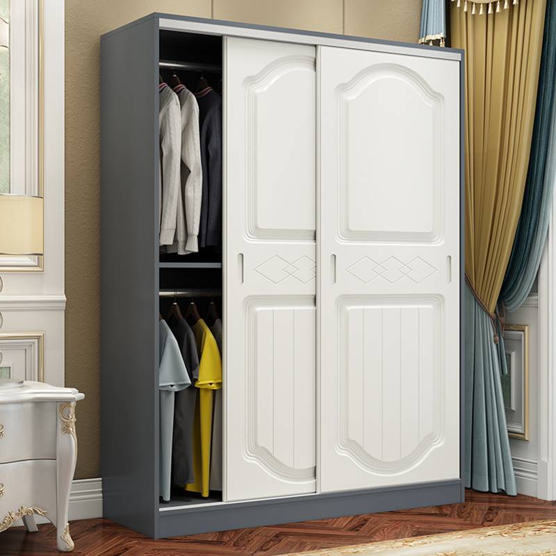 6R儿童衣柜实木家用卧室小户型出租房推拉门小衣橱简易收纳储物柜