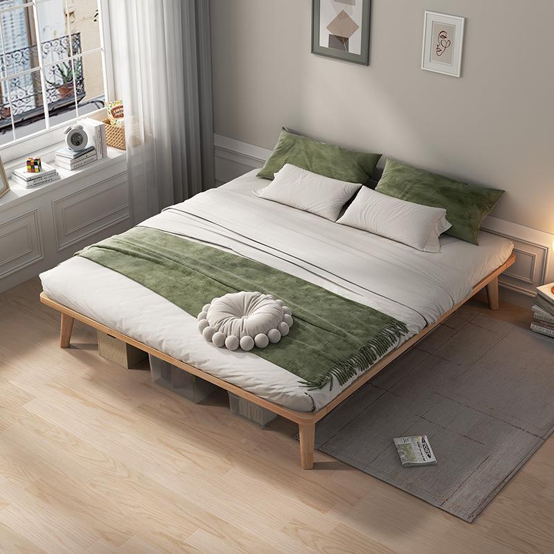 全实木简床现代约米床榻架无al-69602床头小户型单人日式矮床1.5