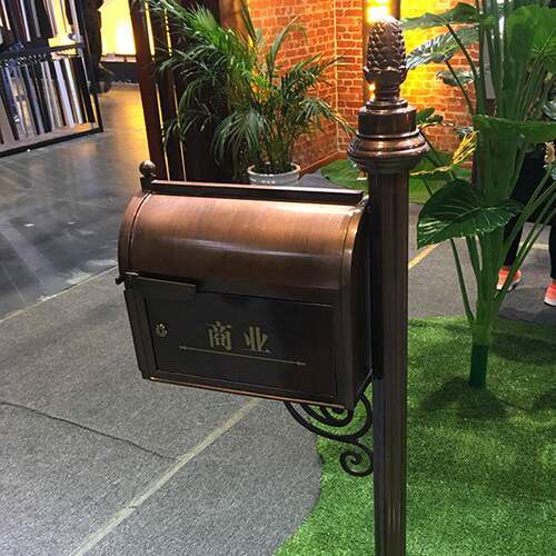 新款信热销可定制信欧风格信报箱尺别墅区报箱型号式寸logo生产厂