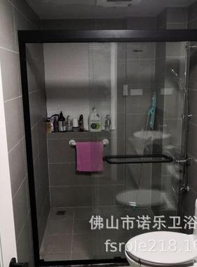 超极房窄边卫CUR生间干湿分离淋浴隔断浴室玻移璃农村简易门沐浴