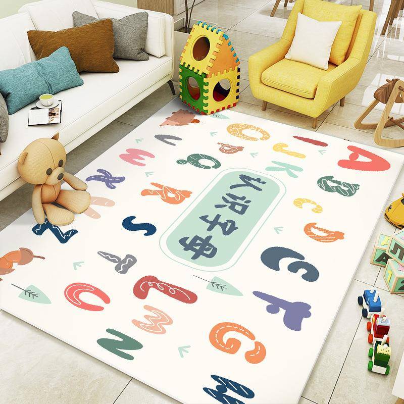 儿童家擦用客厅地毯大面积可p洗v防滑地垫宝宝卧室加厚c防摔PU爆