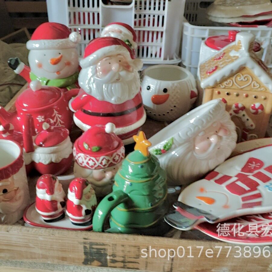 陶瓷批发直播套圈库存样品彩瓷系列工艺摆件产品外贸款式新颖陶瓷