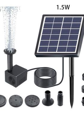 厂家直供假5W42547太阳能喷泉户外山流园林景观庭院喷水泉微型喷