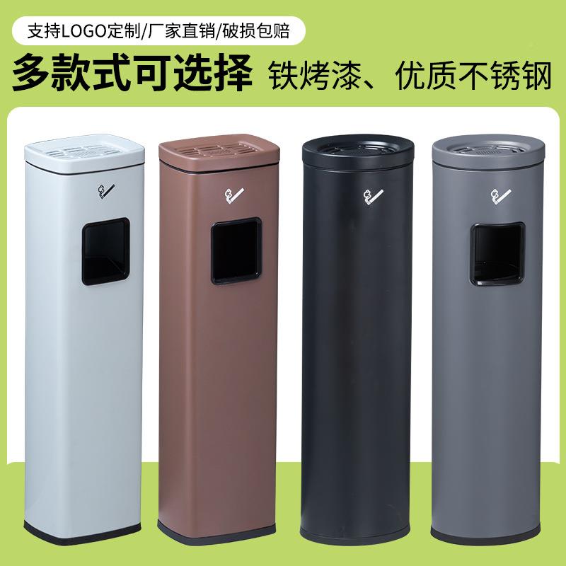 商用吸区烟烟灰柱大堂YS-001梯口烟缸立式不烟锈钢烟头收集蒂灭柱
