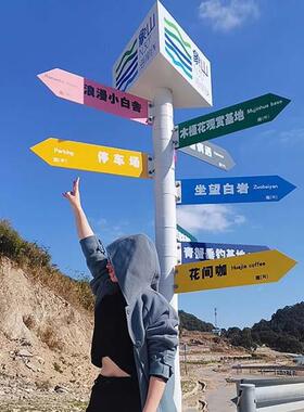 标创意立式网红拍照打卡导引向指路牌牌指示牌73544景区指牌路牌