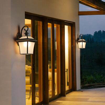 亿大灯饰全铜式户外灯室外阳台庭壁院灯墙灯复楼梯过DM-27道美古