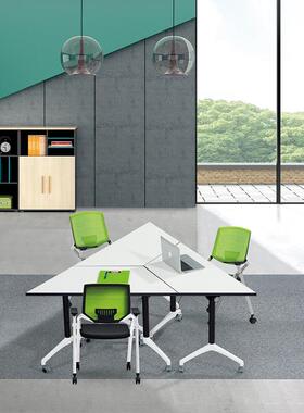 厂家议直销现YJ-F021代简组合办公桌员可移动折叠工拼接办公电约