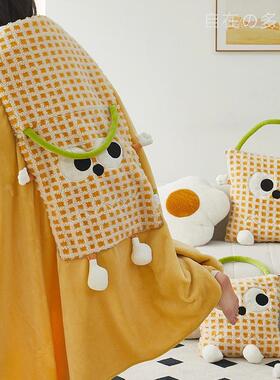 毯抱枕11991子二一午睡两用被车用枕头被办公子室折叠合盖毯车载