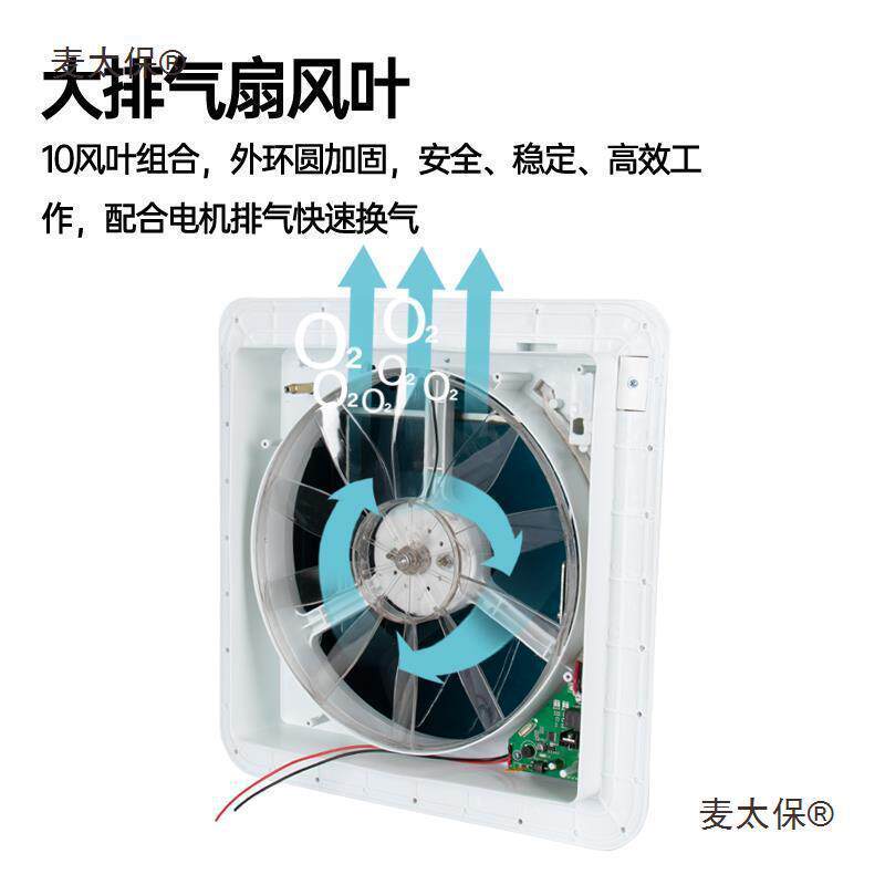 房车换气麦太保防扇12风V双向车顶改装汽通风雨防虫卫生间排扇麦