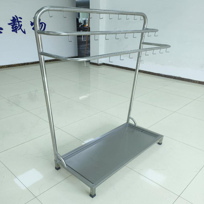 3沥04不LTQ锈洁具架接三杆挂架展示架水盘拆装水架抹布钢拖把架