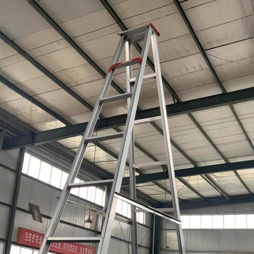 合加8831厚特4厚铝金人字折叠工程梯标双侧人字梯子3国米米5米6米