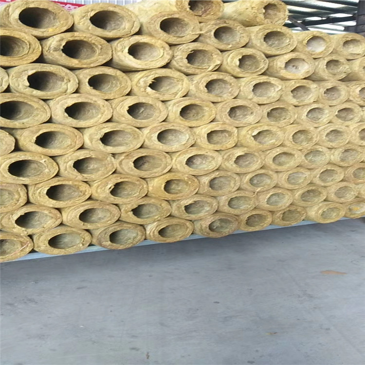 华新厂家供应蒸汽管道保温岩棉纤维管 防冻水管家用室外管保温