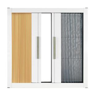 K百I9S蜂巢帘纱窗防蚊内开窗免打孔手拉式 动风琴推F75S8SM9帘遮阳