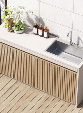 dpp合户外铝金庭院岩板花洗台52323一体室外手别墅园防水防晒水槽储物