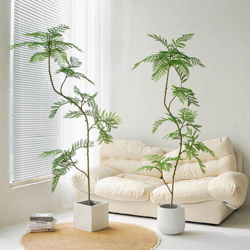 蓝发花楹仿真绿植落地盆栽生仿植LHY10_8物件室内客厅沙旁装摆饰