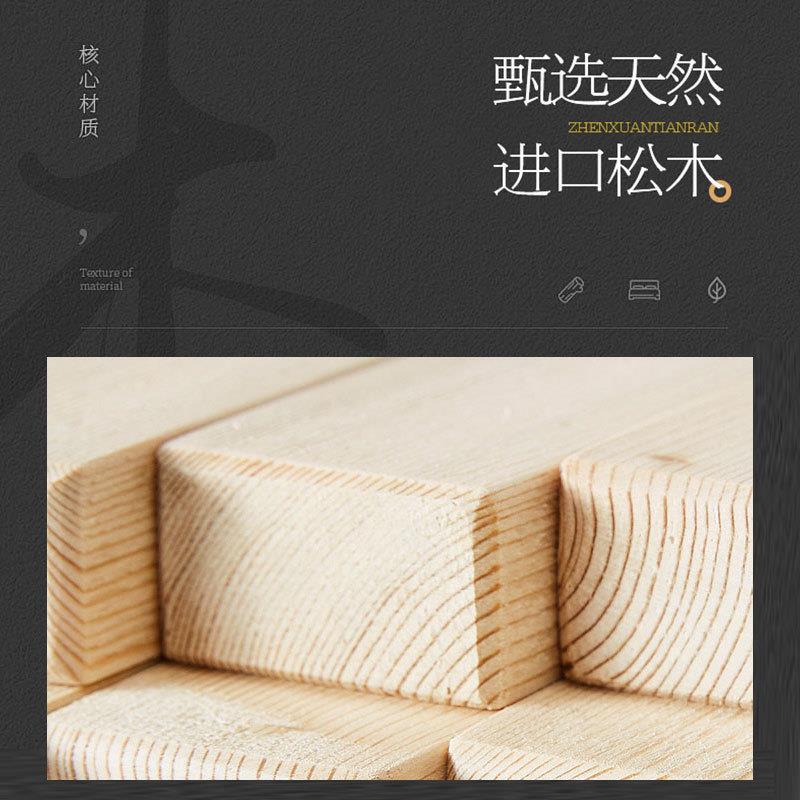 中式.实木床1m.8米双人主卧经济型简约1床5米单人床家用1GZH.2加