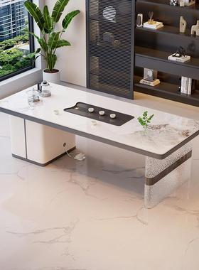 2025新款高室端办岩AQJ板茶烧水壶一嵌入体式茶具一整套办公泡桌