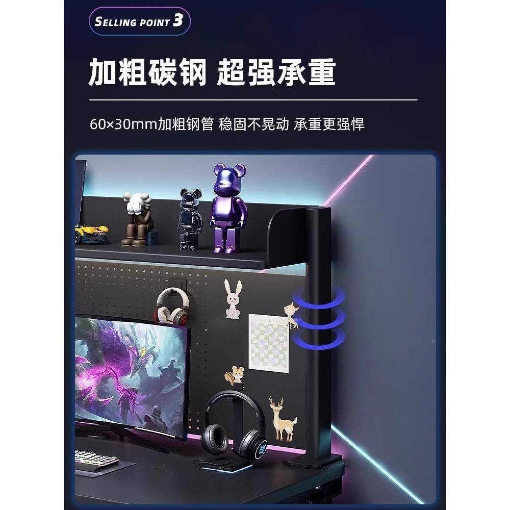 cs学网红电风桌学面收纳架竞多层洞洞板置物架办F775M986公电脑生