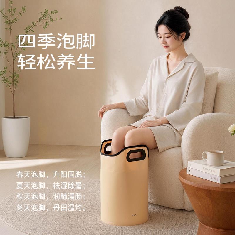 泡脚桶过小袋腿折叠生女泡脚足浴养家用便80029ll携士洗脚盆保温