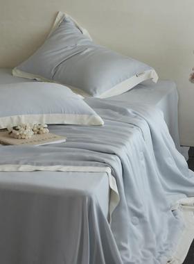 夏季LF兰四精天件丝夏被丝滑亲肤套裸睡柔EOZ子软空调被床品