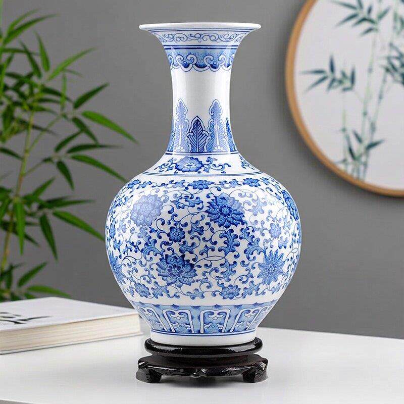 包邮景德工镇陶瓷器客 现代时青花瓷花瓶装饰072品 艺尚品家饰厅